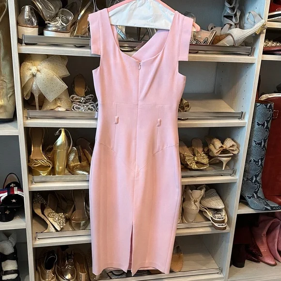 Black Halo Asymmetrical Pink Dress - Picture 4 of 4